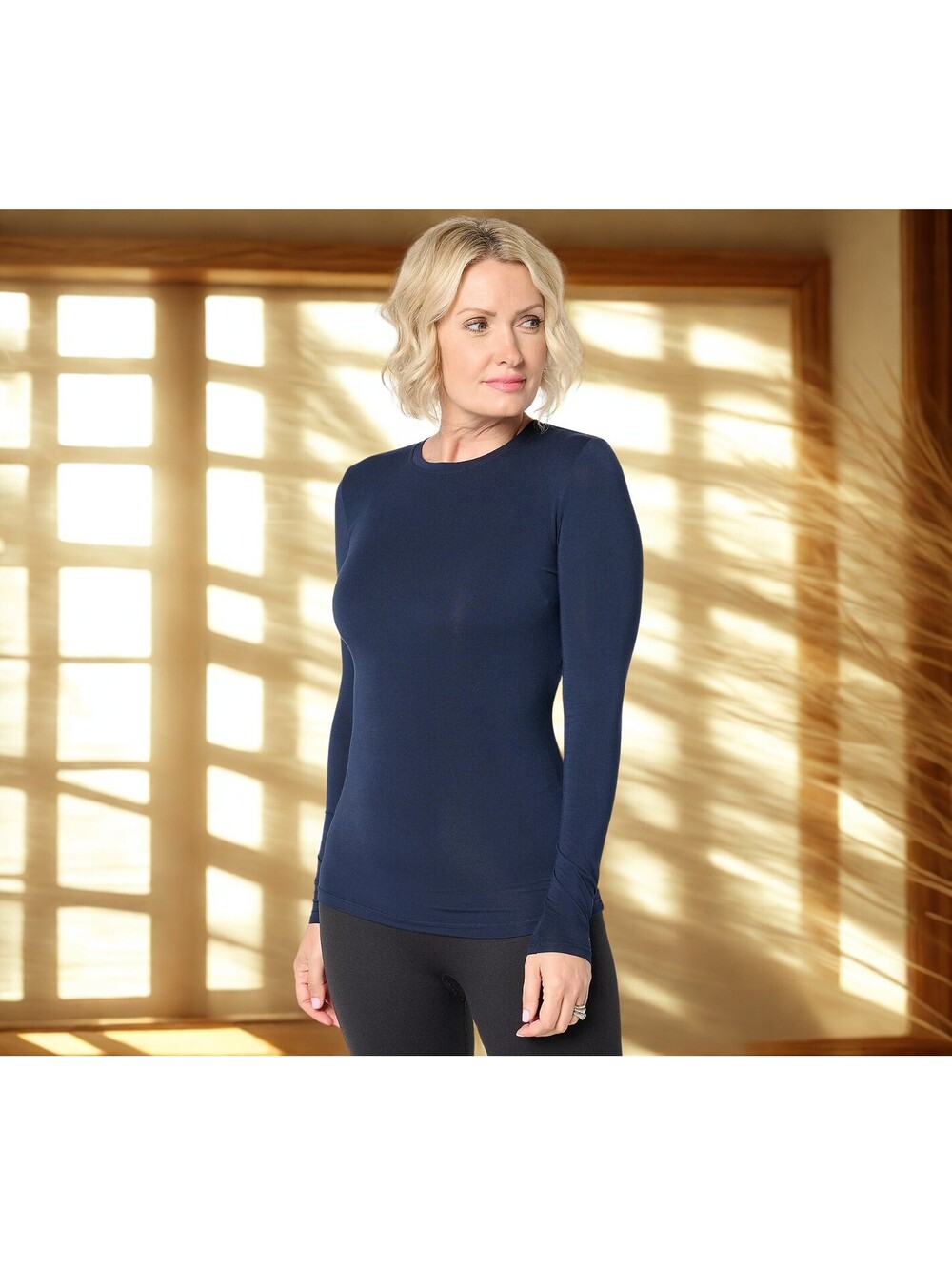 Cuddl Duds Layers Softwear with Stretch Long Sleeve Crew Size S